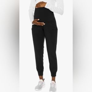 Black Med Couture maternity scrub pants, size small